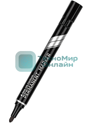 Маркер перманентный Deli Think EU10020, круглый пишущий наконечник, 2мм, черный