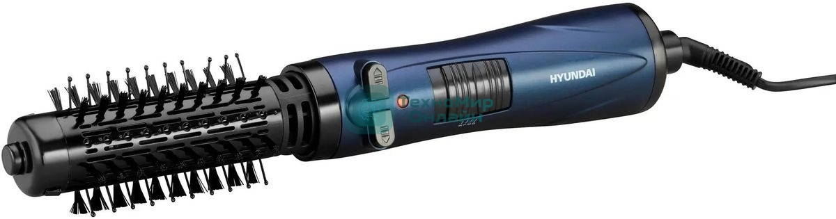 Фен-щётка Hyundai H-HB0110 синий, 1000 Вт, ионизация, 40/50 мм