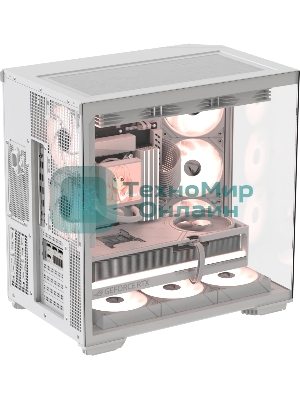 Компьютерный корпус Formula V Line Crystal Z7 PA White, ATX, TYPE-C*1, USB3.0*1, Front+Side Glass, SIDE 3x PERFORMANCE ARGB, REAR 2x PERFORMANCE ARGB