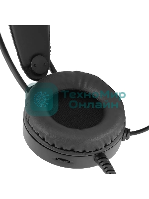 Гарнитура Oklick HS-L300G чёрный, проводная, 3.5 мм, подсветка
