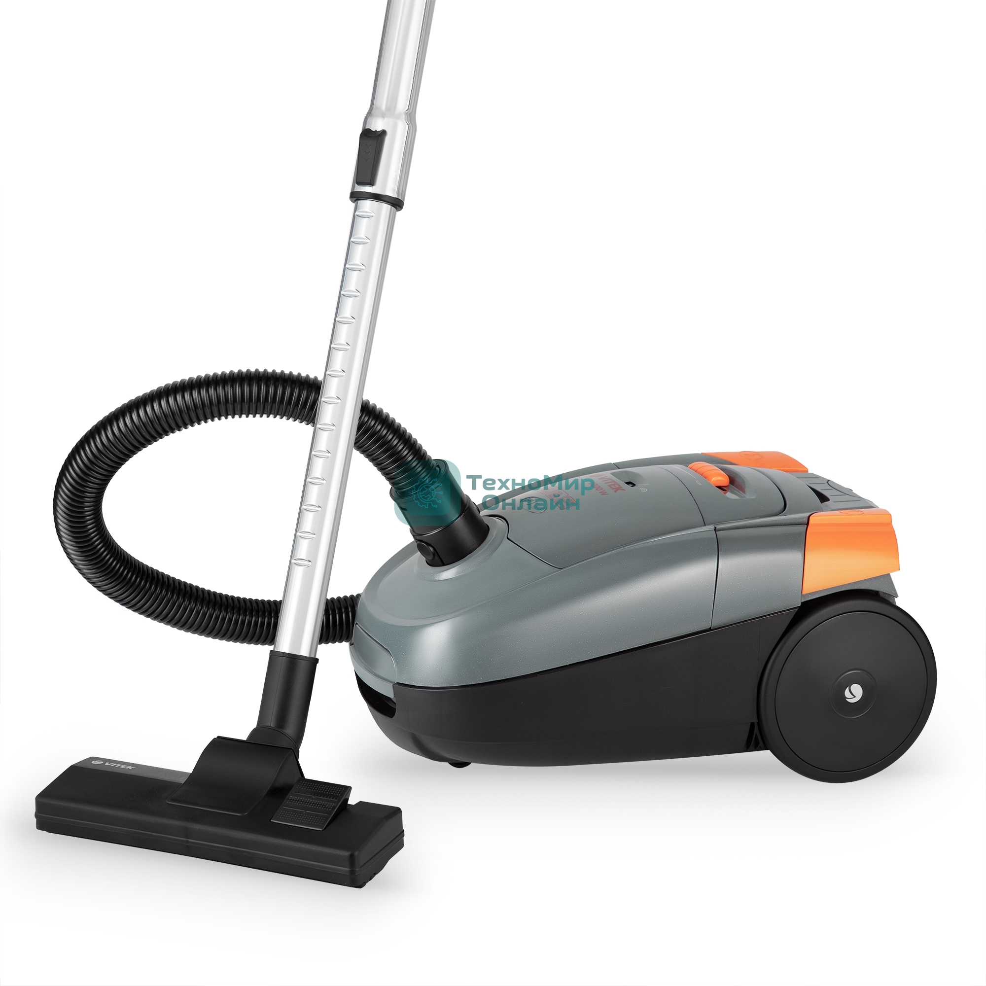 Пылесос Vitek VT-1819 серый, 400/1400Вт, уборка сухая, пылесборник мешок 3 л