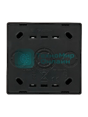 Выключатель 2-клав. LETO черный бархат LEZARD 752-4200-101