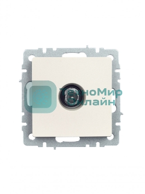 Розетка телевизионная проходная IEK BRITE РТВ10-0-БрЖ жемчуг