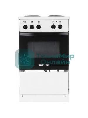 Плита электрическая Мечта 341Т белый, конфорок 3 электрических, духовка 49 л, 50 см x 85 см x 60 см