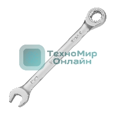 Ключ комбинированный трещоточный Denzel 14 мм, CrV, матовый хром