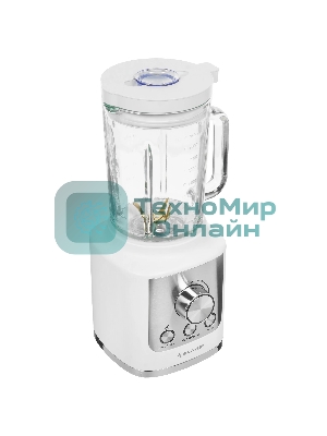 Блендер стационарный BRAYER BR1200WH 1600 Вт, стекл., 1,8 л, 6 титан. ножей, импульс, колка льда