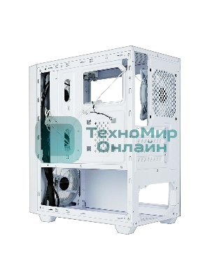 Корпус Ginzzu CL640 mATX FAN 4*12FRGb передняя панель Сетка Белый