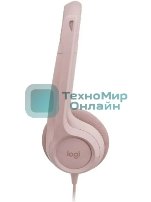 Гарнитура Logitech Stereo Headset H390 розовый, проводная, USB, регулятор громкости, шумоподавление микрофона
