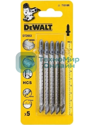 Набор пилок по дереву DeWalt DT2053-QZ 5пред. (лобзики)