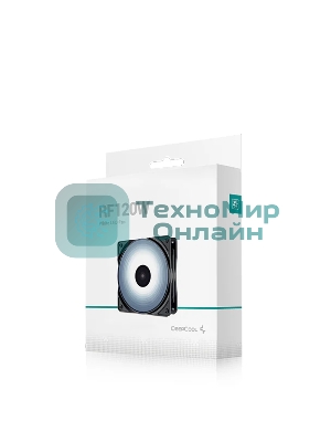 Вентилятор для корпуса DEEPCOOL RF120W DP-FLED-RF120-WH черный 120мм 1300rpm 22db 4-pin