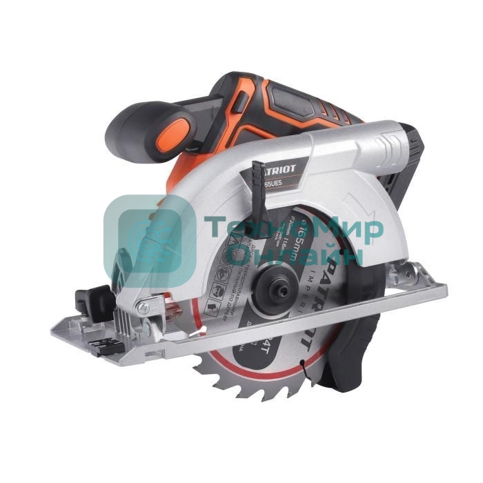 Пила циркулярная аккумуляторная PATRIOT CS 165UES, 4500 об/мин, диск 165мм, 21В