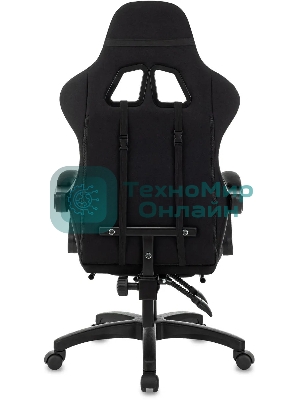 Кресло Zombie Weaver черный, ткань, подголовник, подставка для ног