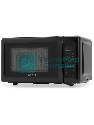 Микроволновая печь SunWind SUN-MW007 черный, 20 л, 700 Вт, переключатели - сенсор