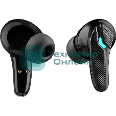 Наушники TWS Defender CyberDots 285 черный, внутриканальные, Bluetooth, светодиодная подсветка, до 4 ч
