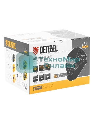 Щиток защитный лицевой (маска сварщика) Denzel F6, см. окно 93х43, Real Color, DIN 5-8/9-13