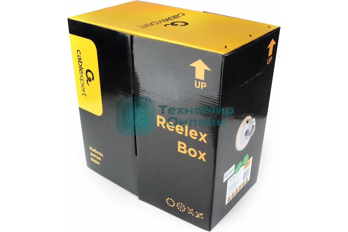 Кабель FPC Cablexpert UPC-5004E-SOL кат.5e CCA однож. 305м pullbox, серый