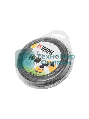 Леска для триммера Denzel двухкомпонентная звезда, 2,7мм х 15м, блистер EXTRA CORD