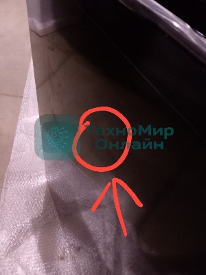 (Поврежденный товар) Холодильник Weissgauff WRK 2000 Full NoFrost Inverter Black (Вмятина на нижней двери.)