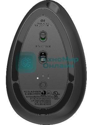 Мышь беспроводная Logitech MX Vertical черный/серебристый, 4000 dpi, радиоканал, Bluetooth, USB, кнопки - 6
