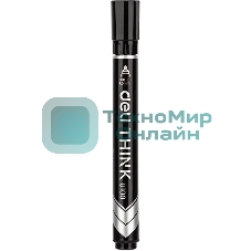 Маркер перманентный Deli Think EU10020, круглый пишущий наконечник, 2мм, черный