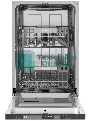 Посудомоечная машина ARDO DBEA9452B2, черный, 44.8 см, 10 компл., 49 дБ, класс: А++