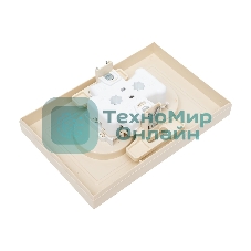 Розетка 2-м СП AtlasDesign 16А IP20 без заземл. защ. шторки в сборе беж. SE ATN000222