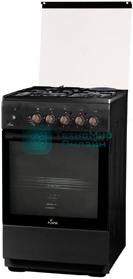 Плита Комбинированная Flama L RK 23-126 At антрацит (стеклянная крышка) реш.сталь