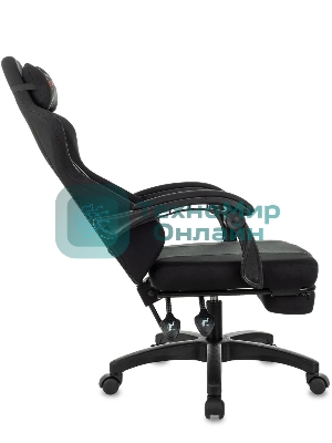 Кресло Zombie Weaver черный, ткань, подголовник, подставка для ног