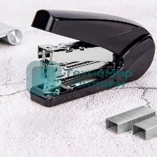 Степлер Deli 0421BLACK 24/6 26/6 (30 листов) черный, 50 скоб, коробка