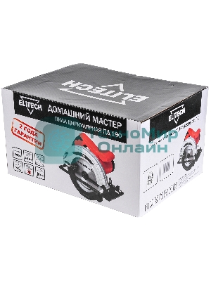 Циркулярная пила (дисковая) Elitech ПД 190 1300Вт (настольная)