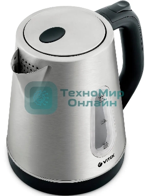 Чайник электрический Vitek VT-7038(ST) Мощность 2200 вт. Объем 1.7 л,Тип нагревательного элемента скрытый.