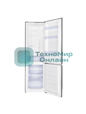 Холодильник Kraft KF-NF293D графит двухкамерный 201/61л морозилка снизу, No Frost