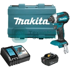 Дрель-шуруповерт Makita DTD153RT, 18 В, 5 Ач, 170 Нм, бесщеточный, ударный
