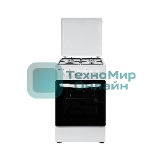 Плита комбинированная Kraft KF-FSK5302EW белый, конфорок 4 газовых, духовка 58 л, 50 см x 85.5 см x 55 см