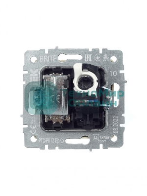 Розетка телевизионная двойная TV+RJ45 IEK BRITE РТВ/РК12-БрКр кат.5E бежевый