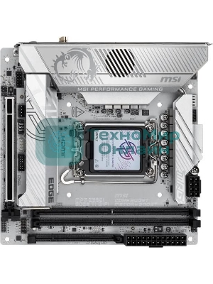 Материнская плата MSI MPG Z890I EDGE TI WIFI, LGA 1851, Intel Z890, 2xDDR5, 2xSATA, 4xM.2, 1xPCIe 5.0 x16, 1xHDMI, 2xThunderbolt 4, 1xUSB-C, 1x 5Gb LAN, 7xUSB-A 10Gbps, 2xUSB-A 5Gbps, 1xUSB-C 20Gbps, 7.1, 2x3.5 мм, TOSLINK, Mini-ITX