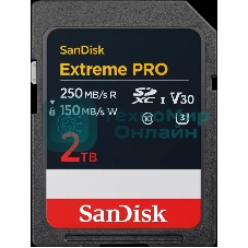 Флешка USB SDXC 2Tb SanDisk Extreme Pro UHS-I Class 3 (U3) V30 200/140 Mb/s SDSDXXD-2T00-GN4IN