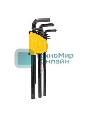 Набор шестигранных ключей сверхдлинных Deli DL231309H 9 шт Материал CR-V. Спецификация: 1,5,2,2,5,3,4,5,6,8,10мм, пластиковый держатель