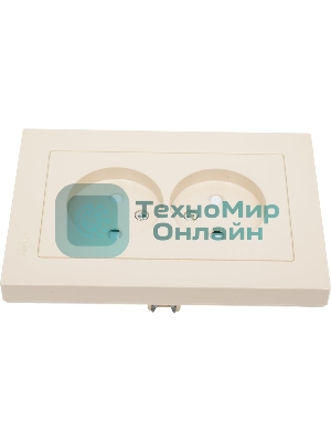 Розетка 2-м СП AtlasDesign 16А IP20 без заземл. защ. шторки в сборе беж. SE ATN000222