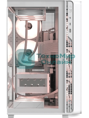 Компьютерный корпус Formula V Line Crystal Z7 PA White, ATX, TYPE-C*1, USB3.0*1, Front+Side Glass, SIDE 3x PERFORMANCE ARGB, REAR 2x PERFORMANCE ARGB