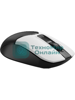 Мышь беспроводная A4Tech Fstyler FG12S белый/черный, 1200 dpi, радиоканал, USB, кнопки - 3