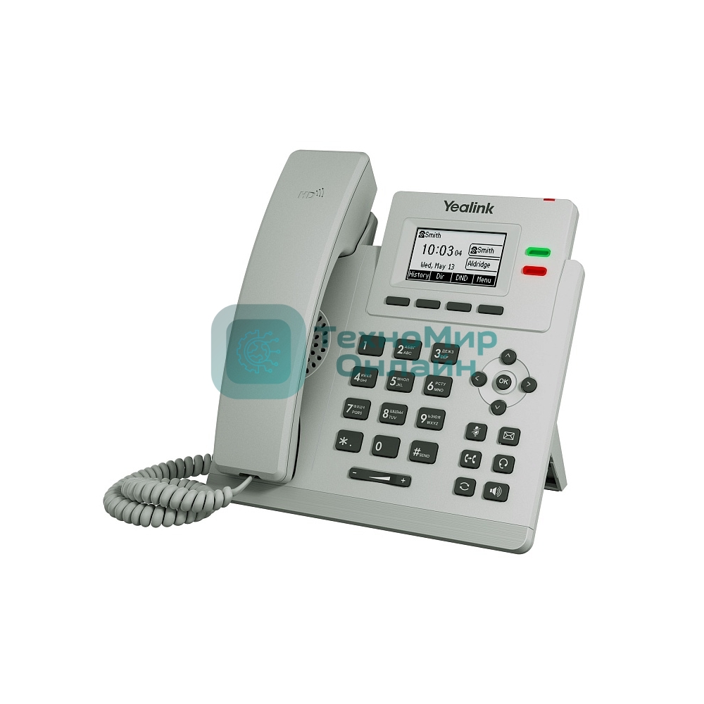 Телефон YEALINK SIP-T31P, светло-серый, 2 аккаунта, PoE, шт