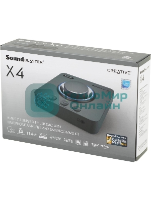 Звуковая карта Creative USB Sound Blaster X 4 WW (SB-Axx1) 7.1 Ret