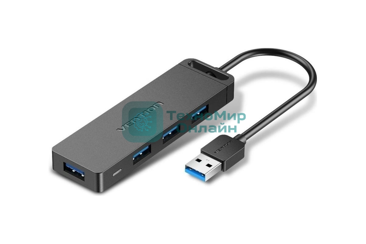 USB-концентратор Vention CHLBF, USB 3.0, USB 4 порта, USB
