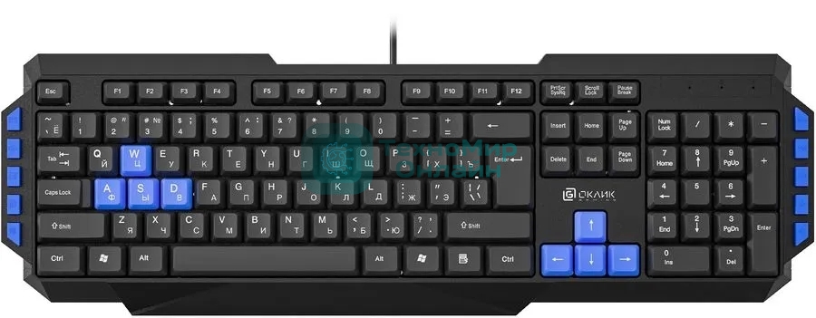 Клавиатура Oklick 750G Frost War проводная, USB Type-A, чёрный