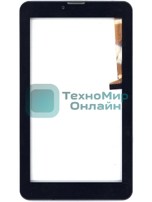 Сенсорное стекло (тачскрин) для Irbis TZ761, черное с рамкой