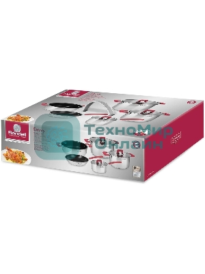 Набор 8 предметов Rondell RDS-1662, Кастрюли с/кр 20 см (3,0 л), 24 см (5,6 л), ковш с/кр 16 см (1,4 л), сотейник б/кр 2