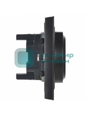 Розетка 2-местная IEK BRITE РС12-3-БрЧ с заземлением, без защитных шторок, 16А в сборе, черный