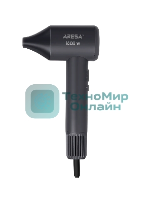 Фен ARESA AR-3233 графит, 1600 Вт, ионизация