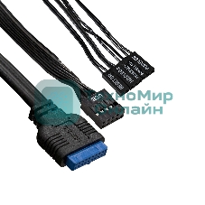 Компьютерный корпус Minitower ExeGate BAA-114U2-UNS400 (mATX, БП UNS400 с вент. 12см, 1хUSB+2хUSB 3.0, аудио, черный)